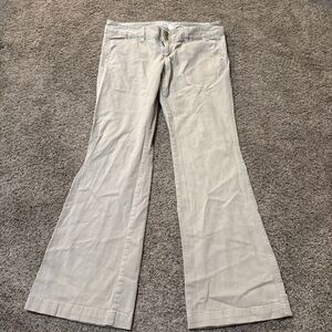 American Eagle Jeans Women 4 Short Stretch Bratz Bootcut Flare Stretch Khaki Y2K